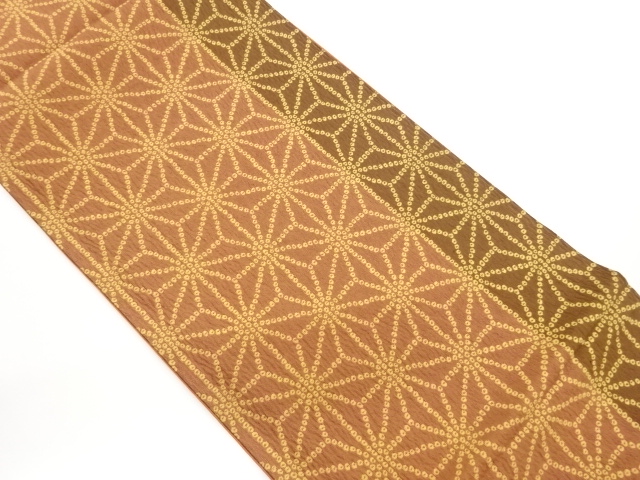 JAPANESE KIMONO / FUKURO OBI / MATELASS / WOVEN ASANOHA PATTERN 